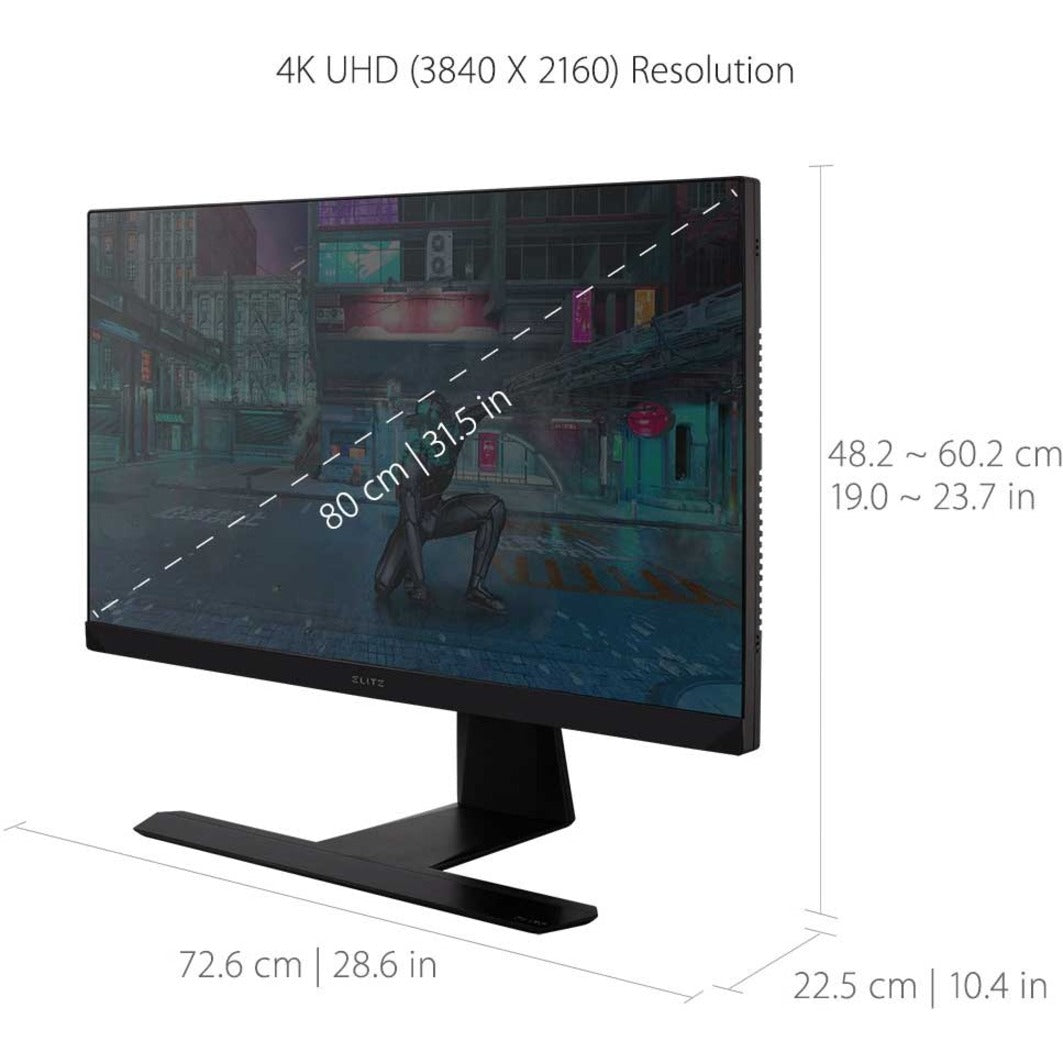 ViewSonic ELITE XG320U 32 Inch 4K UHD 1ms 150Hz Gaming Monitor with FreeSync Premium Pro HDR 600 HDMI DisplayPort USB and Advanced Ergonomics for Esports