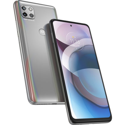 Motorola One 5G Ace 64 GB Smartphone - 6.7" LTPS LCD Full HD Plus 1080 x 2400 - Octa-core (Kryo 570Dual-core (2 Core) 2.20 GHz + Kryo 570 Hexa-core (6 Core) 1.80 GHz - 4 GB RAM - Android 10 - 5G - Frosted Silver