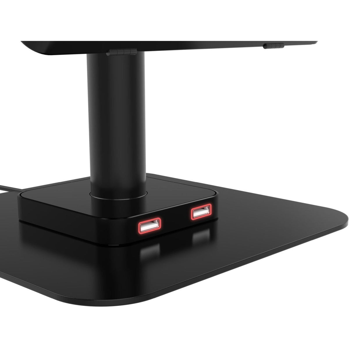 CTA Digital Desk Mount Dual USB Hub & Security Enclosure for iPad Gen 7-10 & More (Black)