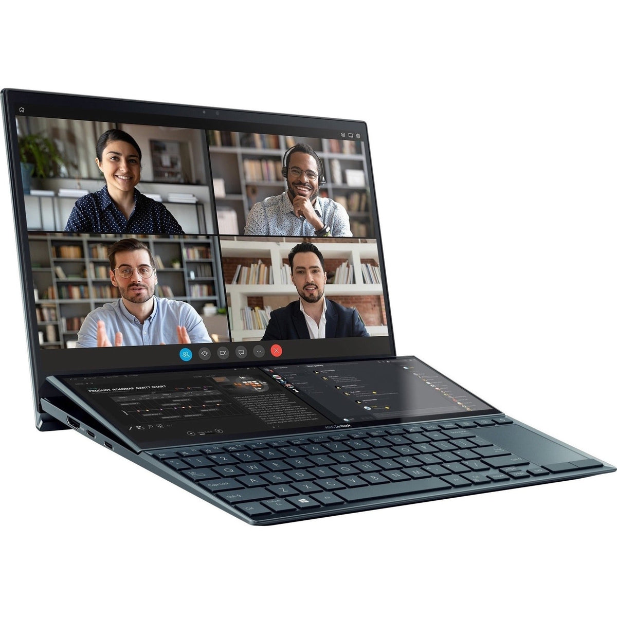 Asus ZenBook Duo 14 UX482 UX482EAR-DB71T 14" Touchscreen Notebook - Full HD - 1920 x 1080 - Intel Core i7 11th Gen i7-1195G7 Quad-core (4 Core) 3 GHz - 8 GB Total RAM - 512 GB SSD - Celestial Blue