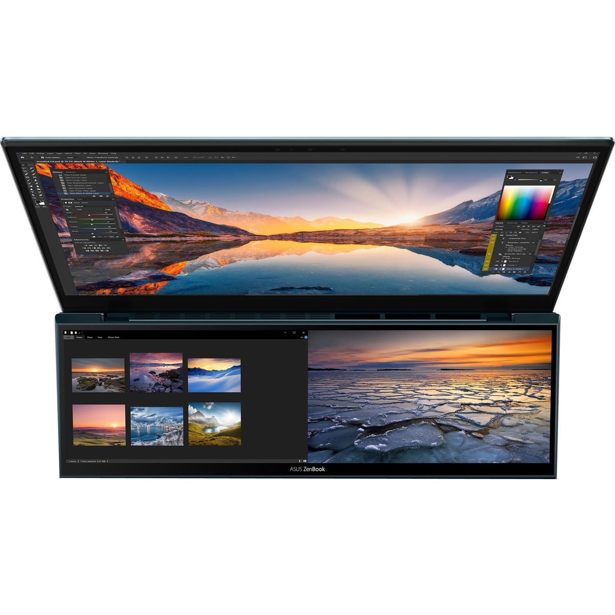 Asus ZenBook Duo 14 UX482 UX482EGR-XB74T 14" Notebook - Full HD - 1920 x 1080 - Intel Core i7 11th Gen i7-1195G7 Quad-core (4 Core) 2.90 GHz - 16 GB Total RAM - 1 TB SSD - Celestial Blue