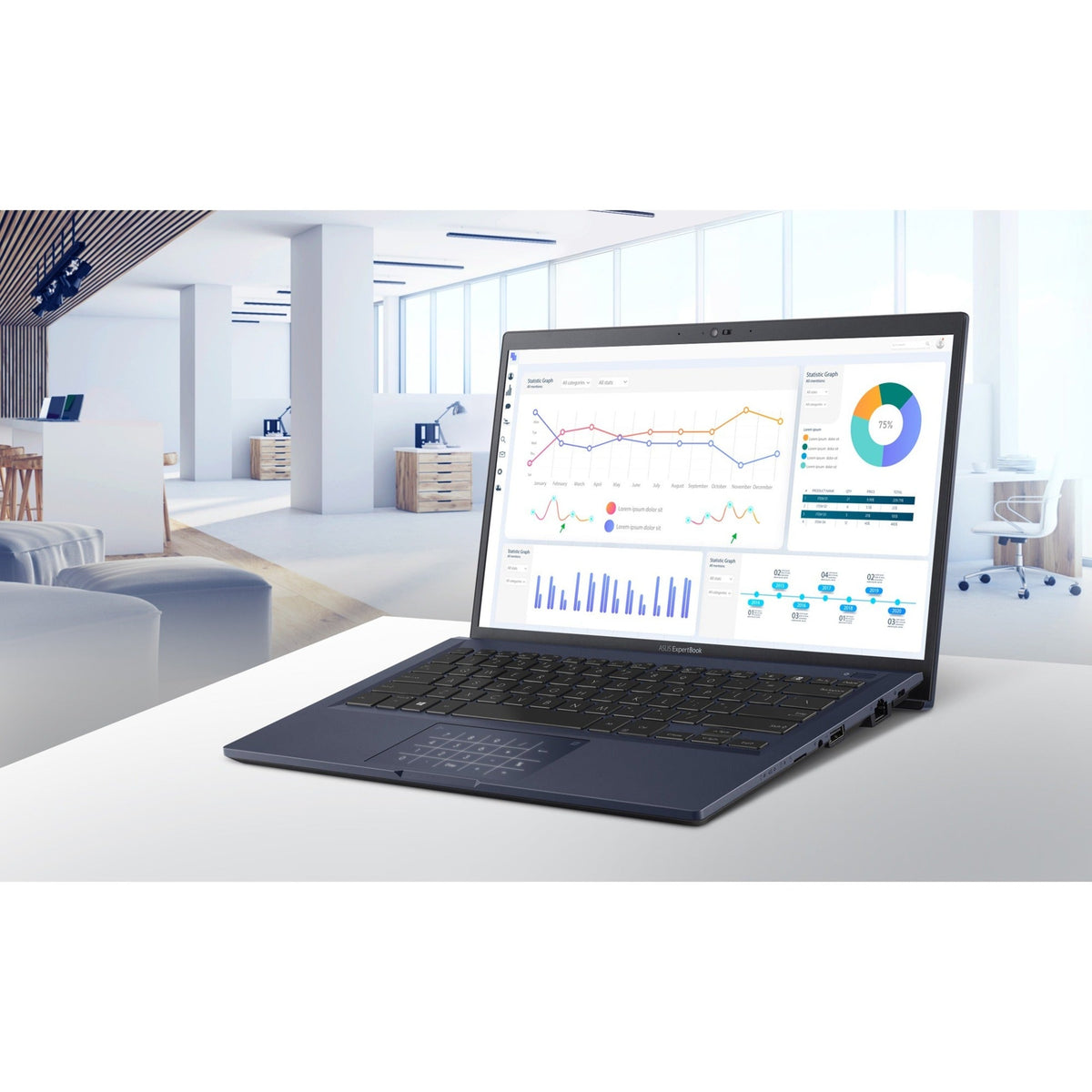 Asus ExpertBook B1 B1400 B1400CEA-XH54 14" Notebook - Full HD - 1920 x 1080 - Intel Core i5 11th Gen i5-1135G7 Quad-core (4 Core) 2.40 GHz - 8 GB Total RAM - 512 GB SSD - Star Black