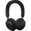 Jabra Evolve2 75 Wireless On-ear Stereo Headset - USB-C - Unified Communication - With Charging Stand - Black - Binaural - Ear-cup - 3000 cm - Bluetooth - 20 Hz to 20 kHz - MEMS Technology Microphone - Noise Cancelling