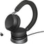 Jabra Evolve2 75 Wireless On-ear Stereo Headset - USB-C - Unified Communication - With Charging Stand - Black - Binaural - Ear-cup - 3000 cm - Bluetooth - 20 Hz to 20 kHz - MEMS Technology Microphone - Noise Cancelling