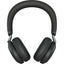 Jabra Evolve2 75 Wireless On-ear Stereo Headset - USB-A - Unified Communication - With Charging Stand - Black - Binaural - Ear-cup - 3000 cm - Bluetooth - 20 Hz to 20 kHz - MEMS Technology Microphone - Noise Cancelling