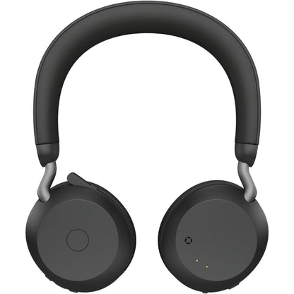 Jabra Evolve2 75 Wireless On-ear Stereo Headset - USB-A - Unified Communication - Black - Binaural - Ear-cup - 3000 cm - Bluetooth - 20 Hz to 20 kHz - MEMS Technology Microphone - Noise Cancelling