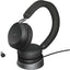 Jabra Evolve2 75 Wireless On-ear Stereo Headset - USB-C - For MS Teams - With Charging Stand - Black - Binaural - Ear-cup - 3000 cm - Bluetooth - 20 Hz to 20 kHz - MEMS Technology Microphone - Noise Cancelling