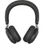 Jabra Evolve2 75 Wireless On-ear Stereo Headset - USB-A - For MS Teams - With Charging Stand - Black - Binaural - Ear-cup - 3000 cm - Bluetooth - 20 Hz to 20 kHz - MEMS Technology Microphone - Noise Cancelling