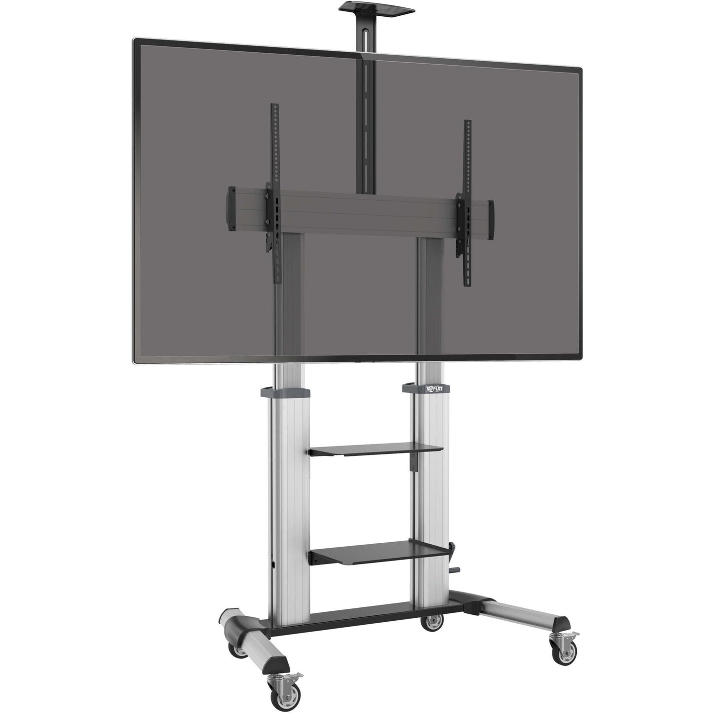 Tripp Lite Safe-IT Heavy-Duty Rolling TV Cart with Height-Adjusting Crank Handle for 60 to 100-inch Displays