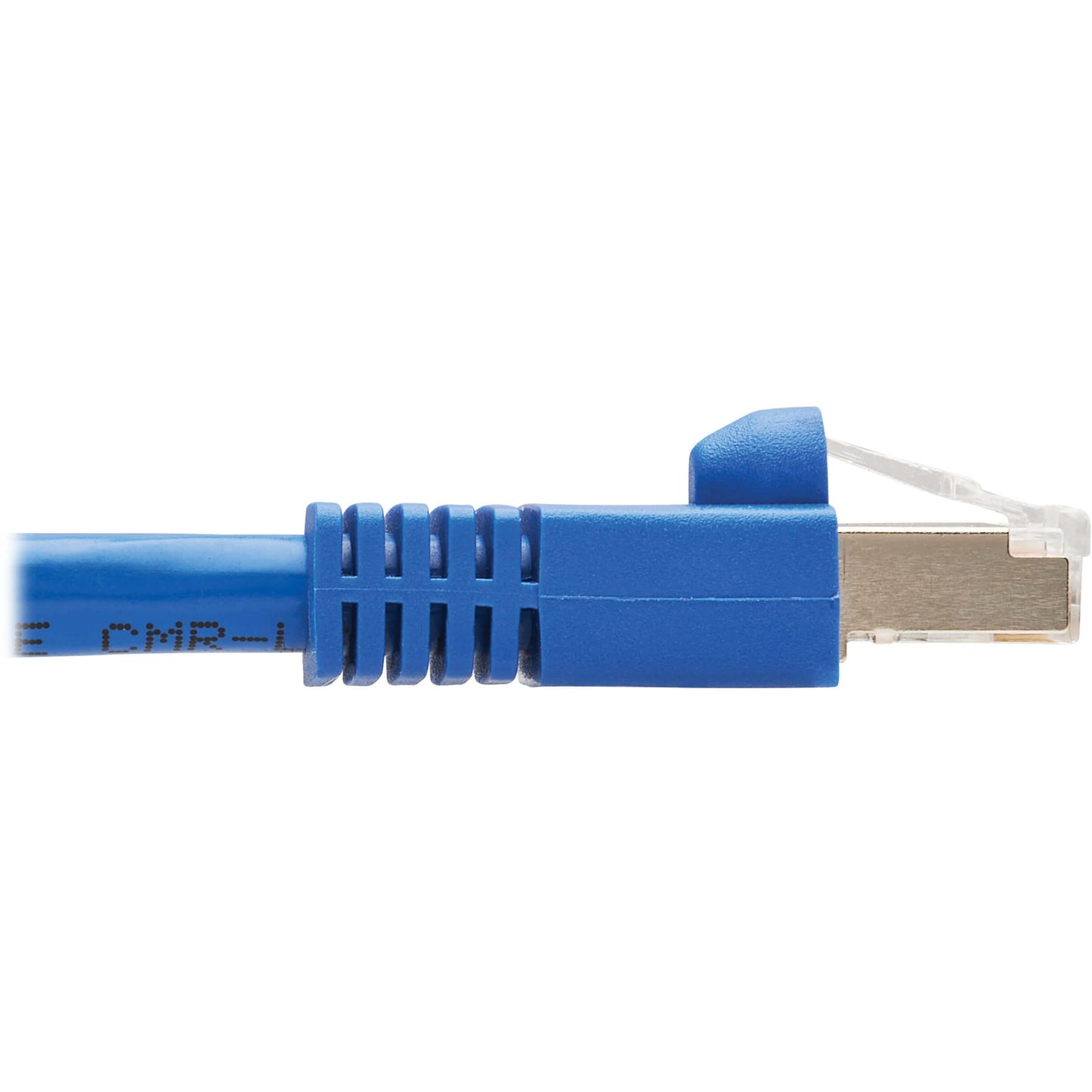 Tripp Lite M12 X-Code Cat6a 10G F/UTP CMR-LP Shielded Ethernet Cable (Right-Angle M12 M/RJ45 M) IP68 PoE Blue 3 m (9.8 ft.)