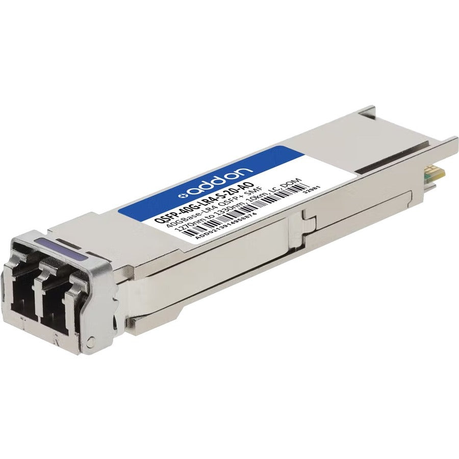 AddOn Cisco QSFP-40G-LR4-S-20 Compatible TAA 40GBase-LR4 QSFP+ Transceiver (SMF 1270nm to 1330nm 20km LC DOM)