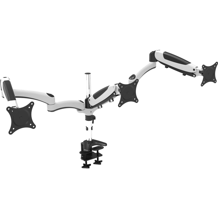 Amer Mounts Hydra HYDRA3XL Desk Mount for Monitor Display Screen Flat Panel Display Curved Screen Display - White Chrome Black