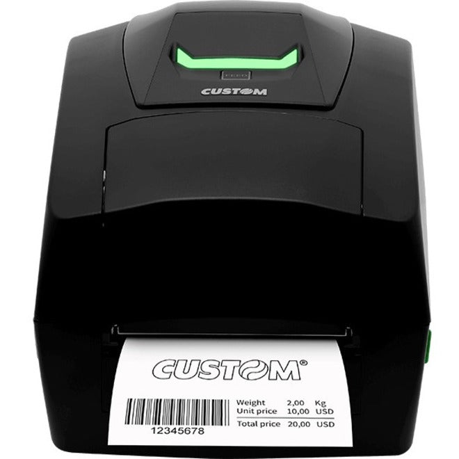 Custom D4 102 Desktop Direct Thermal/Thermal Transfer Printer - Monochrome - Label Print - Ethernet - USB - USB Host - Black