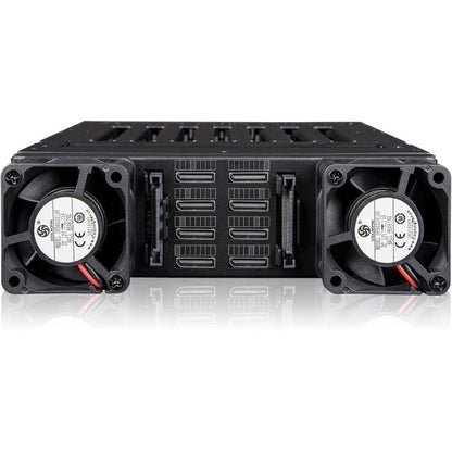 Icy Dock ToughArmor MB873MP-B Drive Enclosure for 5.25" PCI Express NVMe M.2 - SFF-8612 OCuLink Host Interface Internal - Black