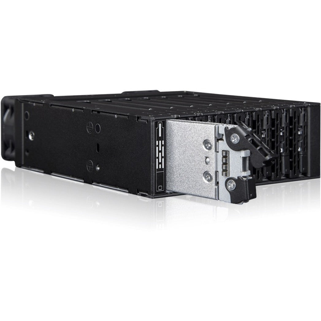 Icy Dock ToughArmor MB873MP-B Drive Enclosure for 5.25" PCI Express NVMe M.2 - SFF-8612 OCuLink Host Interface Internal - Black