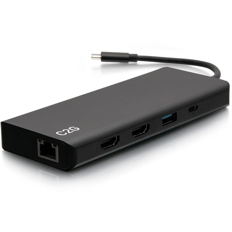 C2G USB C Dual Monitor Laptop Docking Station - HDMI Ethernet USB-A 3.5mm Audio - Up to 60W Power Delivery