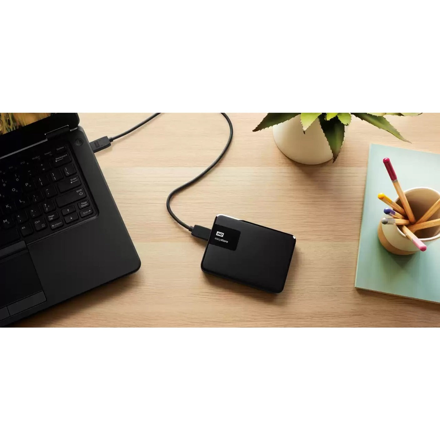 WD easyStore WDBKUZ0050BBK-WESN 5 TB Portable Hard Drive - External