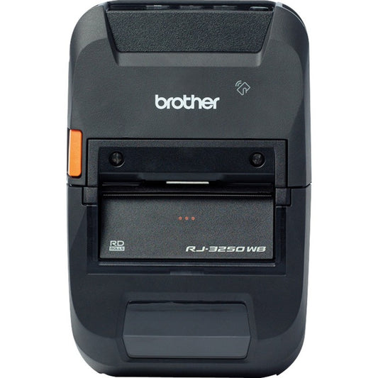 Brother RuggedJet RJ-3250WB-L Mobile Direct Thermal Printer - Monochrome - Portable - Label/Receipt Print - Ethernet - USB - Bluetooth - Black