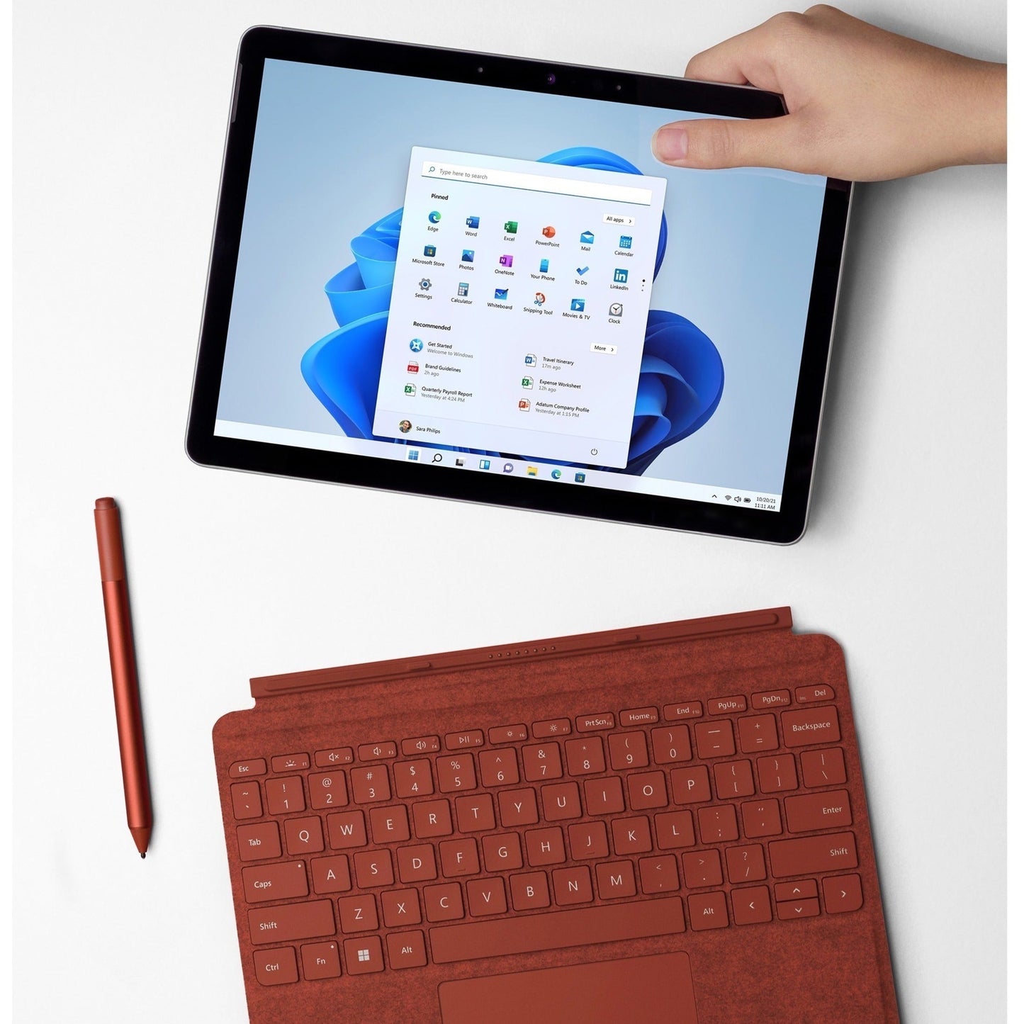 Microsoft Surface Go 3 Tablet - 10.5" - Core i3 10th Gen i3-10100Y Dual-core (2 Core) 1.30 GHz - 8 GB RAM - 128 GB SSD - Windows 10 - Platinum - TAA Compliant