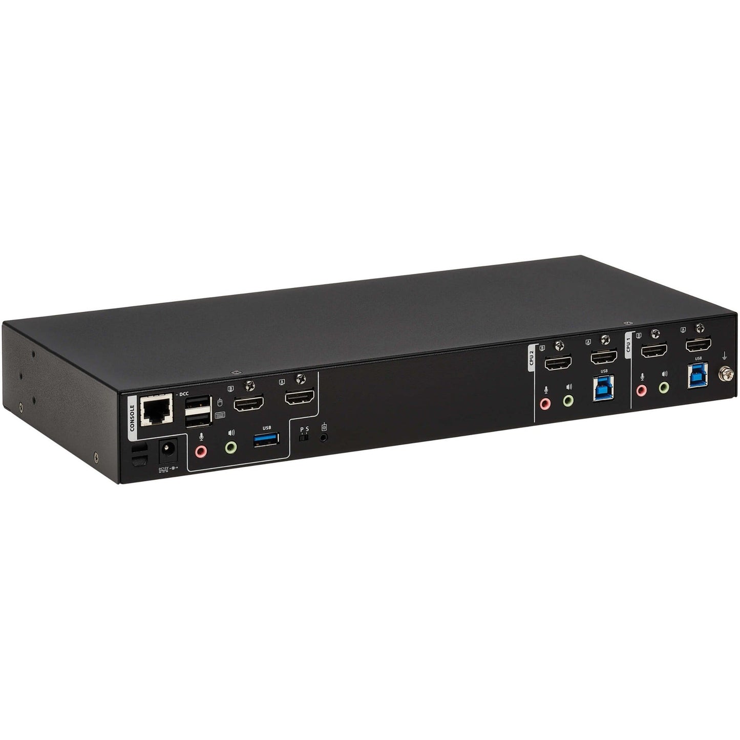 Tripp Lite 2-Port HDMI Dual-Display KVM Switch 4K 60 Hz USB 3.2 Gen 1 HDCP 2.2 USB Sharing