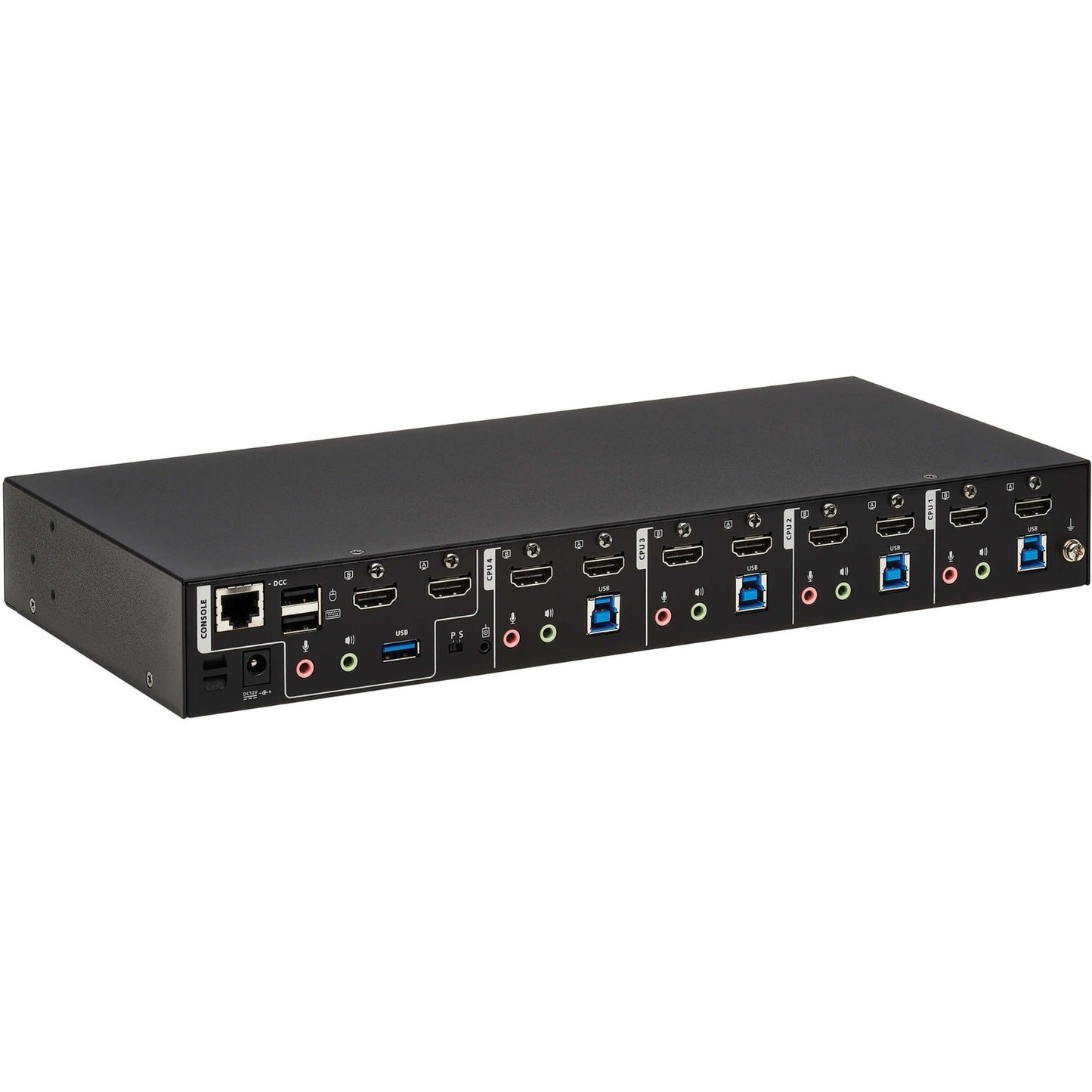 Tripp Lite 4-Port HDMI Dual-Display KVM Switch 4K 60 Hz USB 3.2 Gen 1 HDCP 2.2 USB Sharing