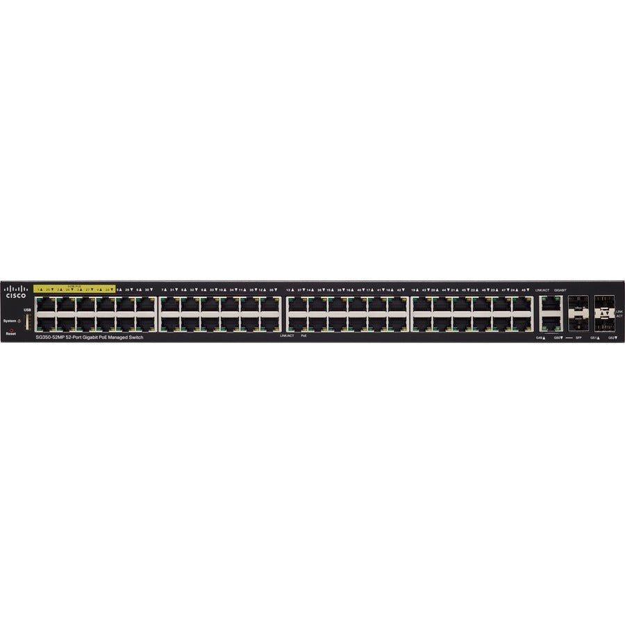 Cisco SG350-52MP 52-Port Gigabit Max-PoE Managed Switch