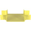 Panduit FiberRunner® 4-Way Cross Fitting 12x4 Yellow