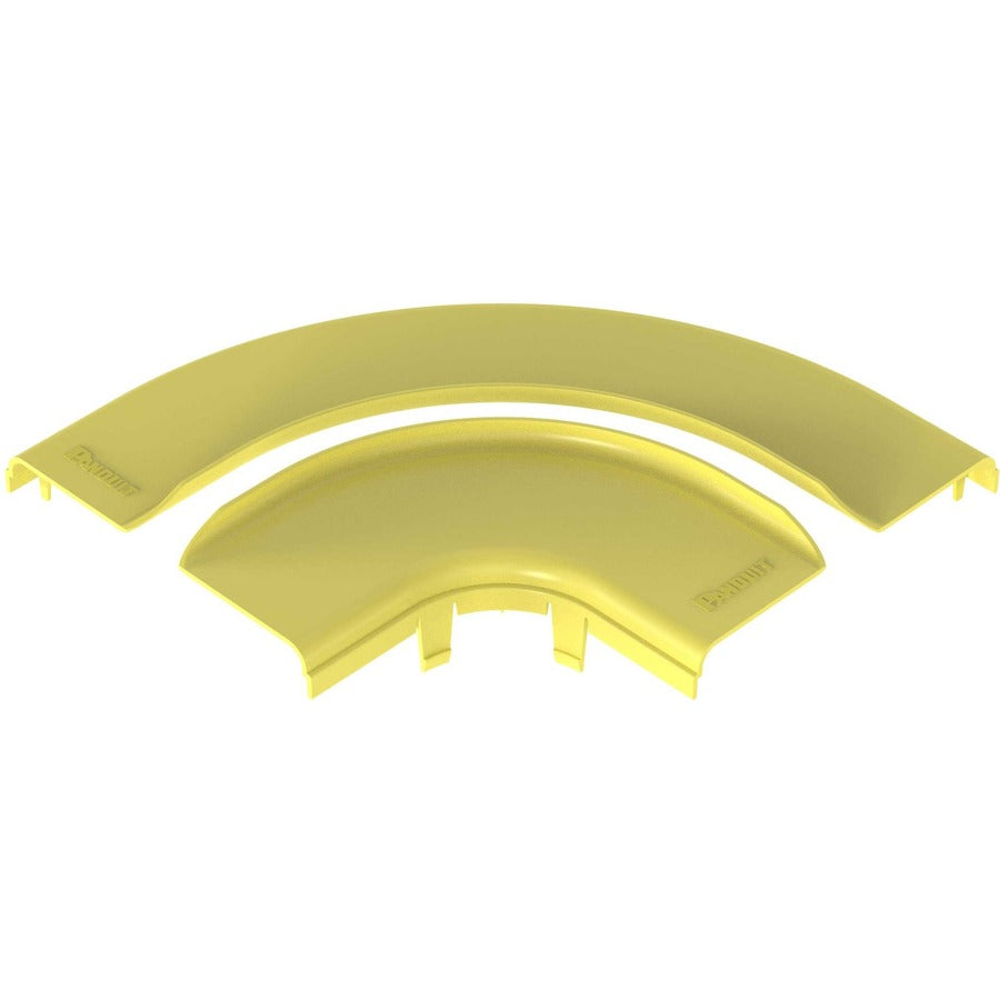 Panduit FiberRunner&reg; Split Cover Horizontal Right-Angle 6x4 Yellow