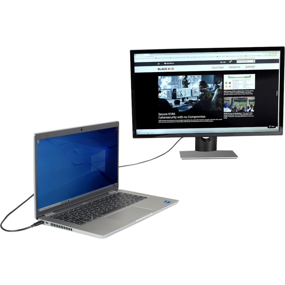 Black Box USB-C Adapter Cable - USB-C to DVI Adapter 1080p @ 60Hz DP 1.2 Alt Mode