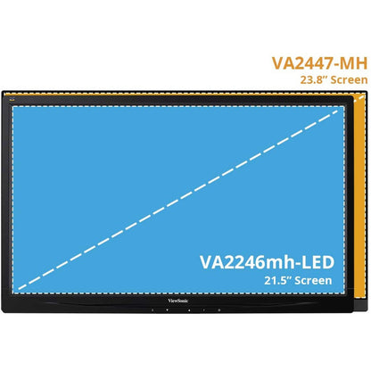 ViewSonic VA2447-MHJ 24 Inch Full HD 1080p Monitor with Advanced Ergonomics Ultra-Thin Bezel AMD FreeSync 75Hz Eye Care and HDMI VGA Inputs for Home and Office