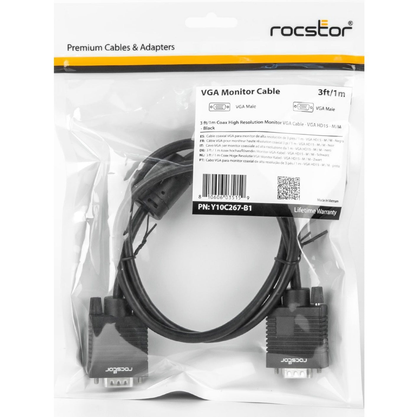 Rocstor High Resolution VGA Monitor Cable