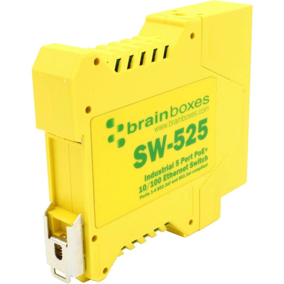 Brainboxes Industrial 5 Port PoE+ 10/100 Ethernet Switch