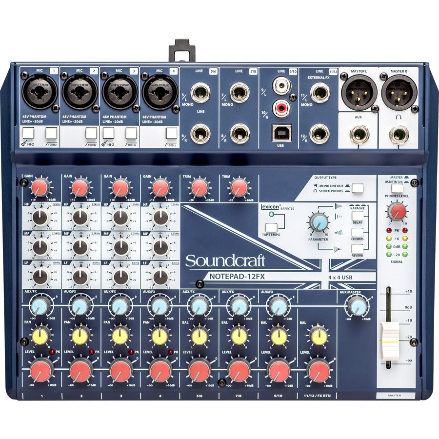 Soundcraft Small-format Analog Mixing Console with USB I/O and Lexicon Effects