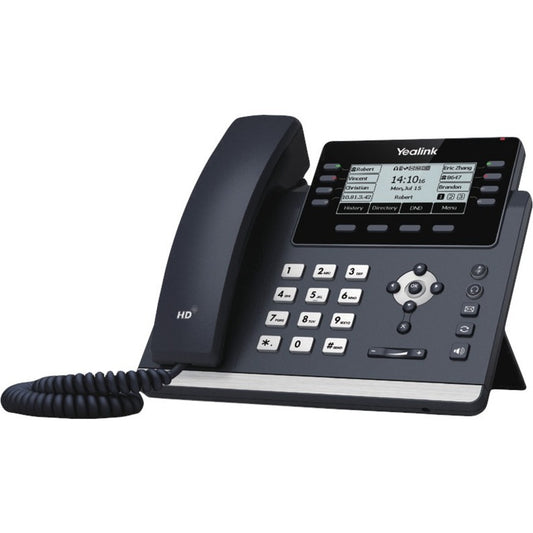 Yealink SIP-T43U IP Phone - Corded - Corded - Wall Mountable Desktop - Classic Gray