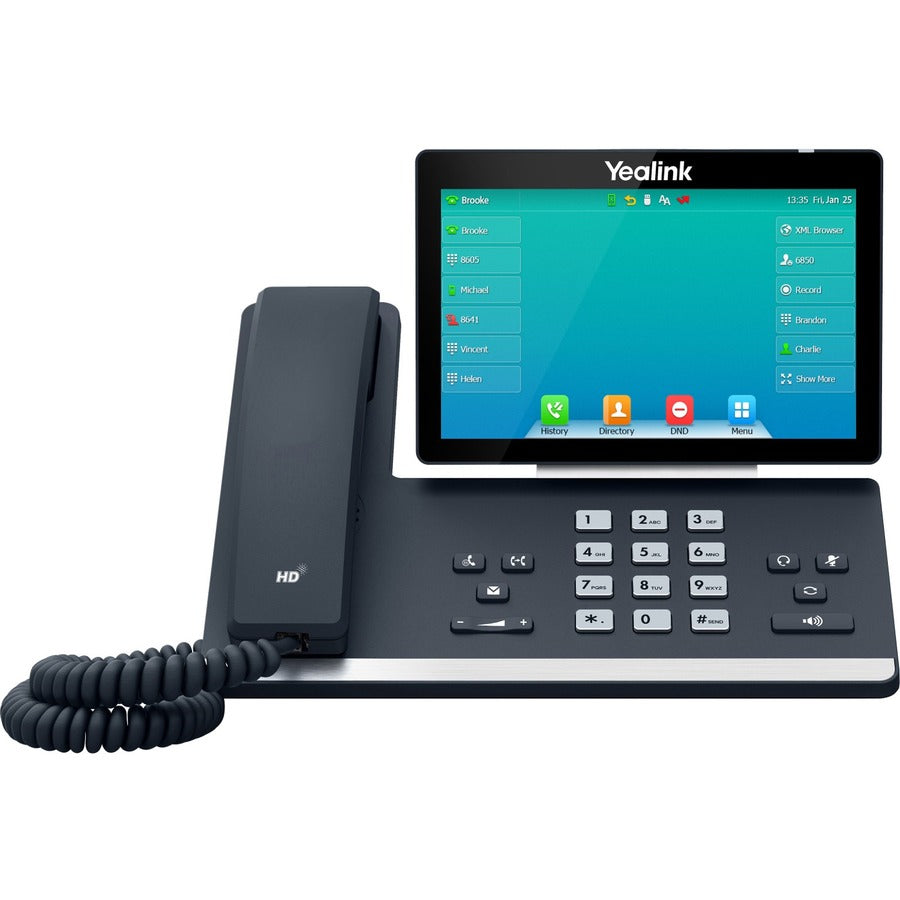 Yealink SIP-T57W IP Phone - Corded - Corded/Cordless - Bluetooth Wi-Fi - Wall Mountable Desktop - Classic Gray