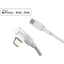 4XEM's USB-C to Lightning Right Angled 3 FT Charging Cable (White) - MFi Certified
