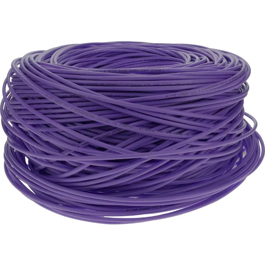 AddOn 1000ft Non-Terminated Purple Cat6 STP PVC Copper Patch Cable