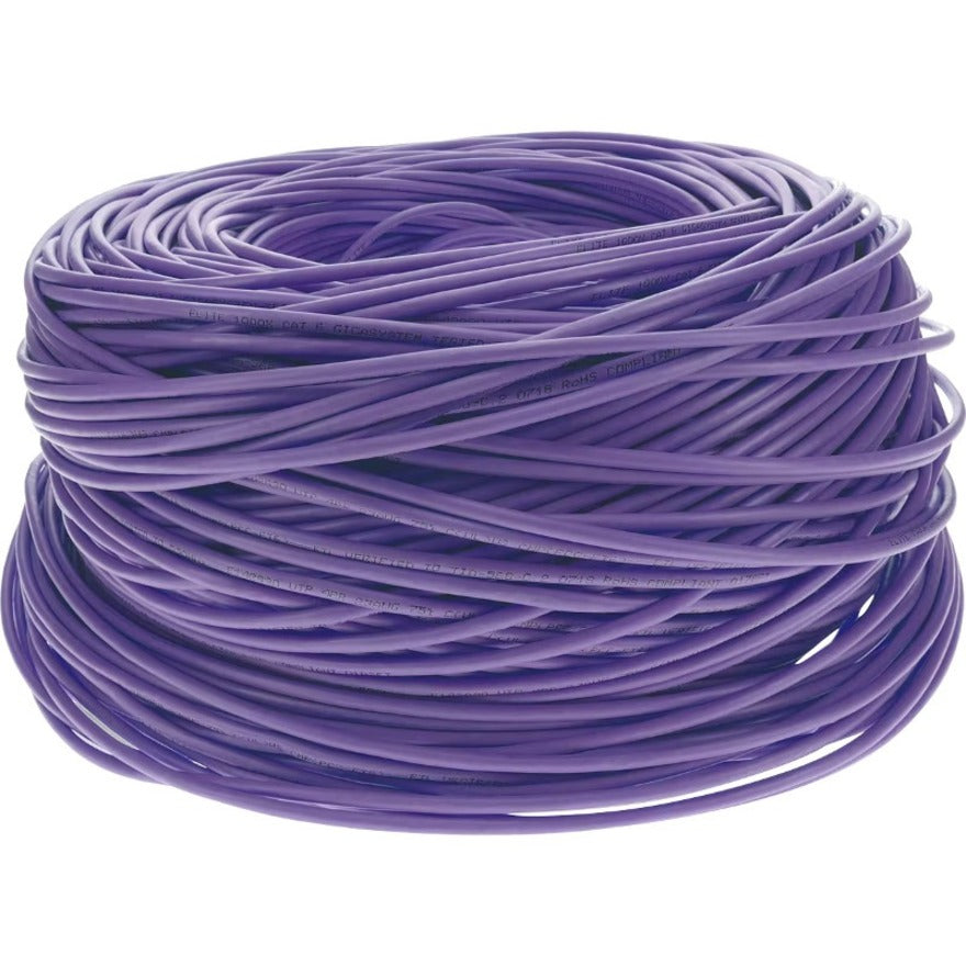 AddOn 1000ft Non-Terminated Purple Cat6 STP PVC Copper Patch Cable