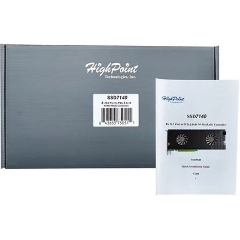 HighPoint SSD7140A PCIe 3.0 x16 Slots 8x M.2 Ports NVMe RAID Controller