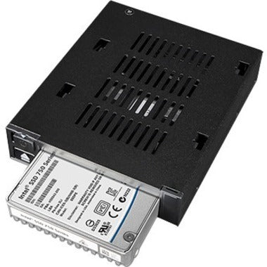 Icy Dock FlexiDOCK MB021VP-B Drive Enclosure for 3.5" U.2 PCI Express NVMe - SFF-8654 SlimSAS Host Interface Internal - Black