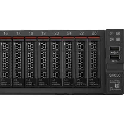 Lenovo ThinkSystem SR650 7X06A0NANA 2U Rack Server - 1 x Intel Xeon Gold 5218 2.30 GHz - 32 GB RAM - 12Gb/s SAS Serial ATA/600 Controller