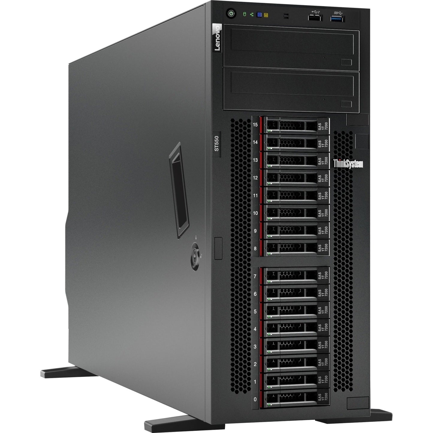 Lenovo ThinkSystem ST550 7X10A0DUNA 4U Tower Server - 1 x Intel Xeon Silver 4216 2.10 GHz - 32 GB RAM - Serial ATA/600 Controller