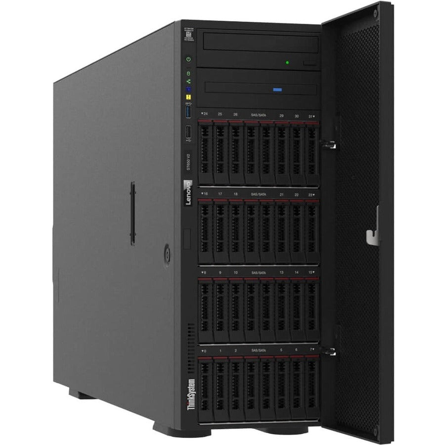 Lenovo ThinkSystem ST650 V2 7Z74A02LNA 4U Tower Server - 1 x Intel Xeon Silver 4314 2.40 GHz - 32 GB RAM - Serial ATA/600 Controller