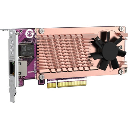 QNAP Dual M.2 2280 PCIe NVMe SSD & Single-port 10GbE Expansion Card