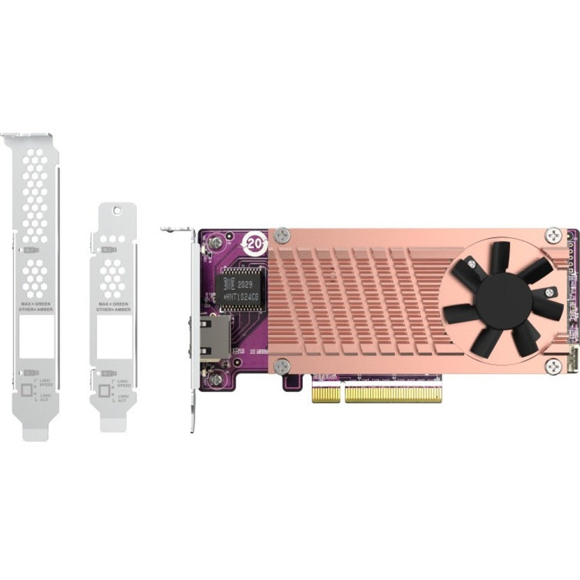 QNAP Dual M.2 2280 PCIe NVMe SSD & Single-port 10GbE Expansion Card