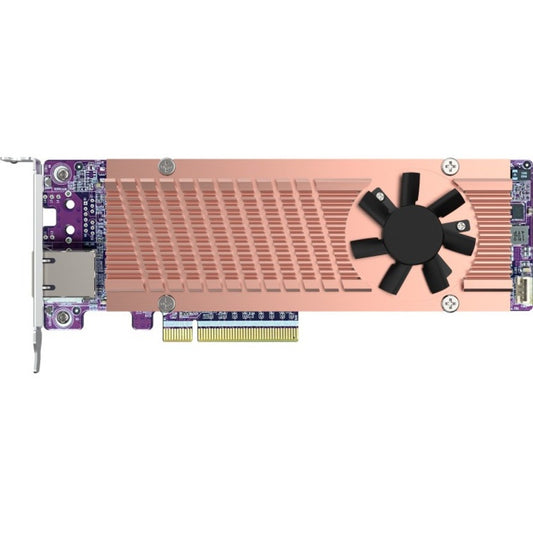 QNAP Dual M.2 2280 PCIe Gen4 NVMe SSD & Single-port 10GbE Expansion Card