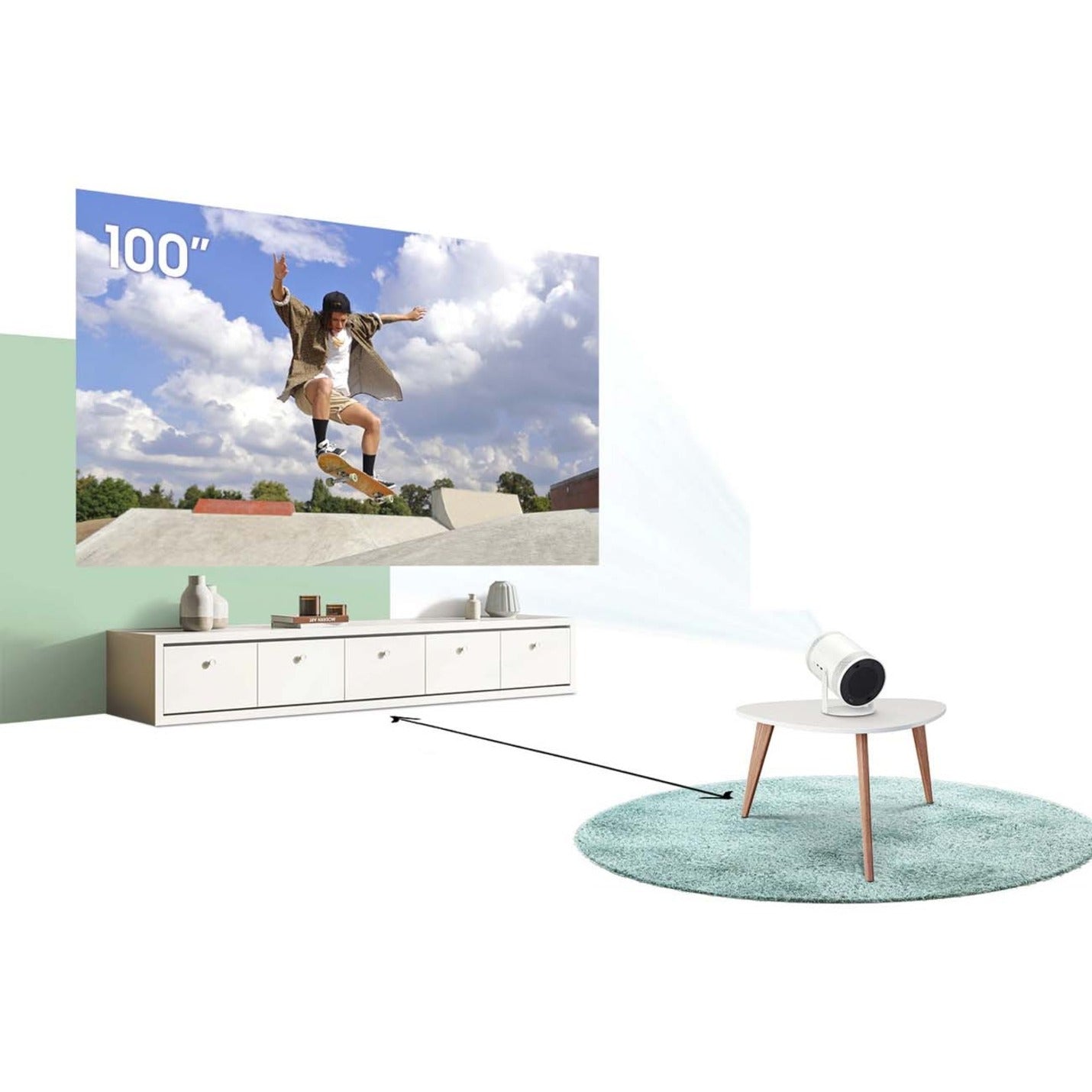 Samsung DLP Projector - 16:9 - Portable - White