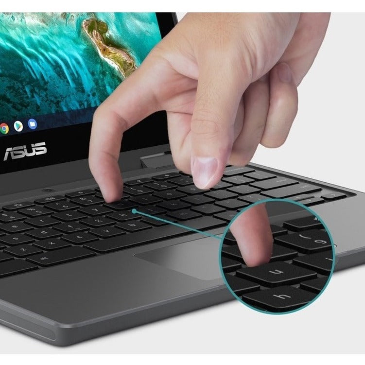 Asus Chromebook Flip CR1 CR1100FKA-YZ182T 11.6" Touchscreen Rugged Convertible 2 in 1 Chromebook - HD - 1366 x 768 - Intel Celeron N5100 Quad-core (4 Core) 1.10 GHz - 8 GB Total RAM - 32 GB Flash Memory - Dark Gray