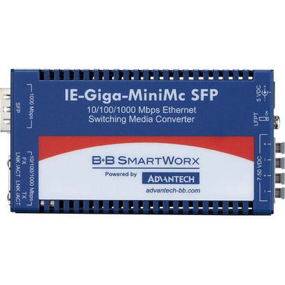 Advantech 10/100/1000Mbps Miniature Media Converter with LFPT