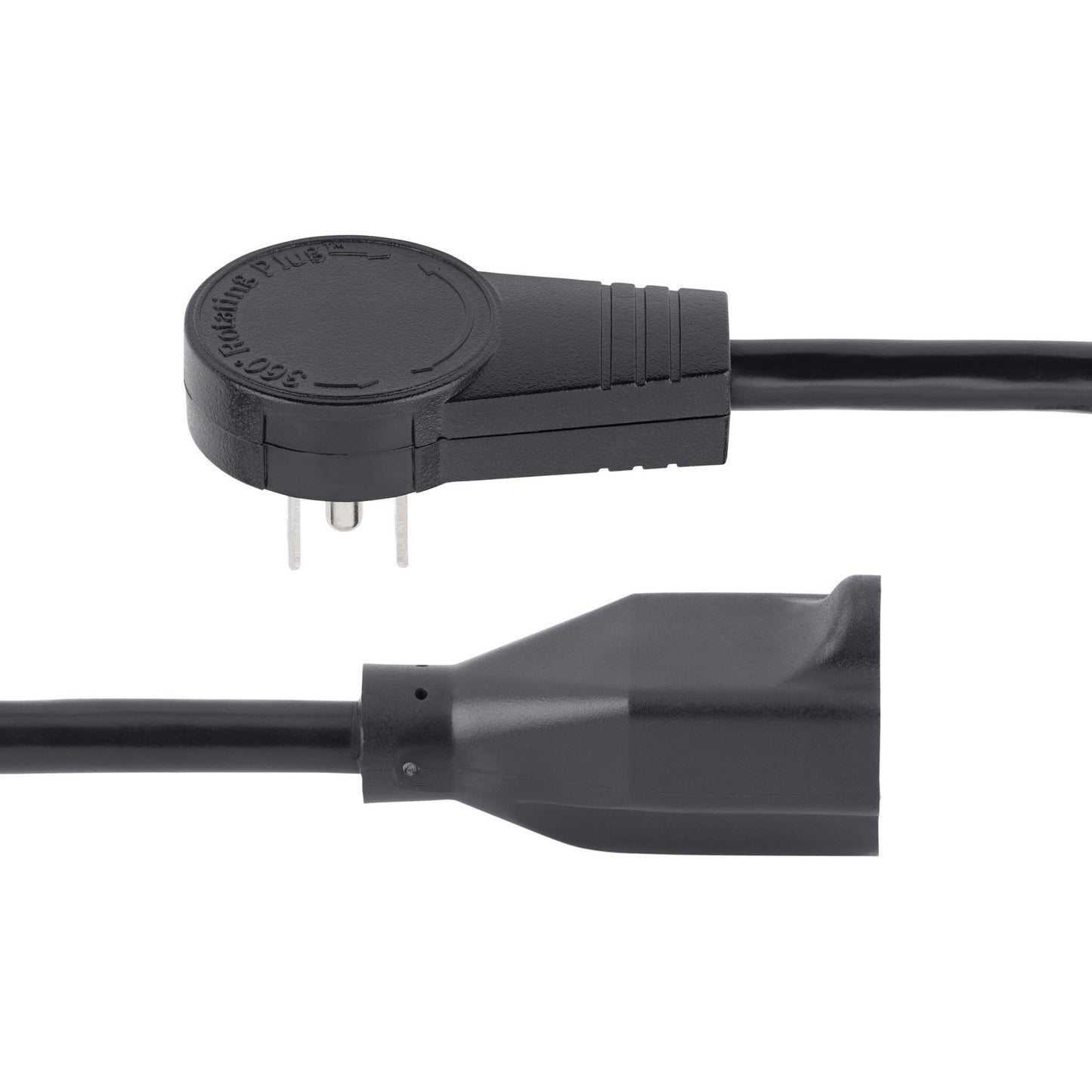 StarTech.com 3ft Power Extension Cord Rotating Flat Plug Extension Cord NEMA 5-15P to NEMA 5-15R Cable 16 AWG 125V/15A
